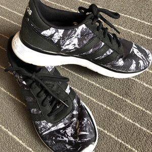 Adidas black & white shoes